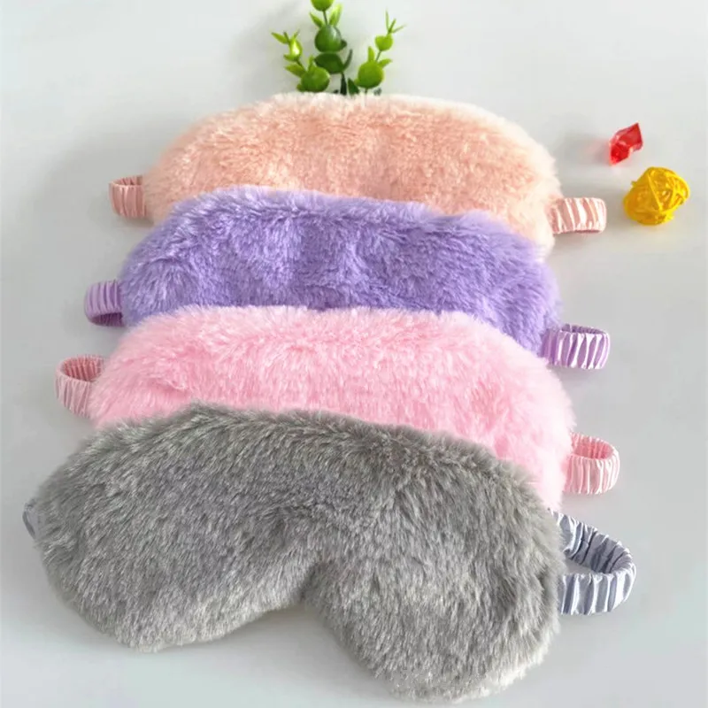 Плюшевая маска для сна с кроликом глаз начесом супермягкая плюшевая шелковая