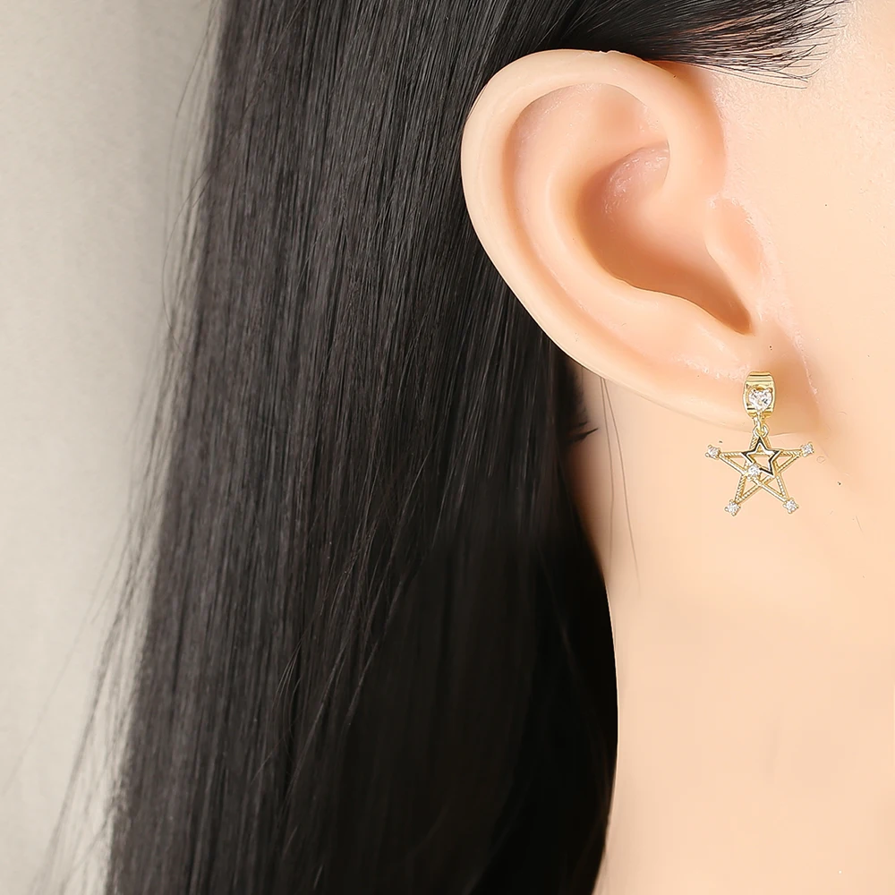 

Goth Emo Earrings Punk Star Geometric Alloy Wholesale New Statement Cute Pendant Fashion Jewelry Drop Ear Ring For Women 2021