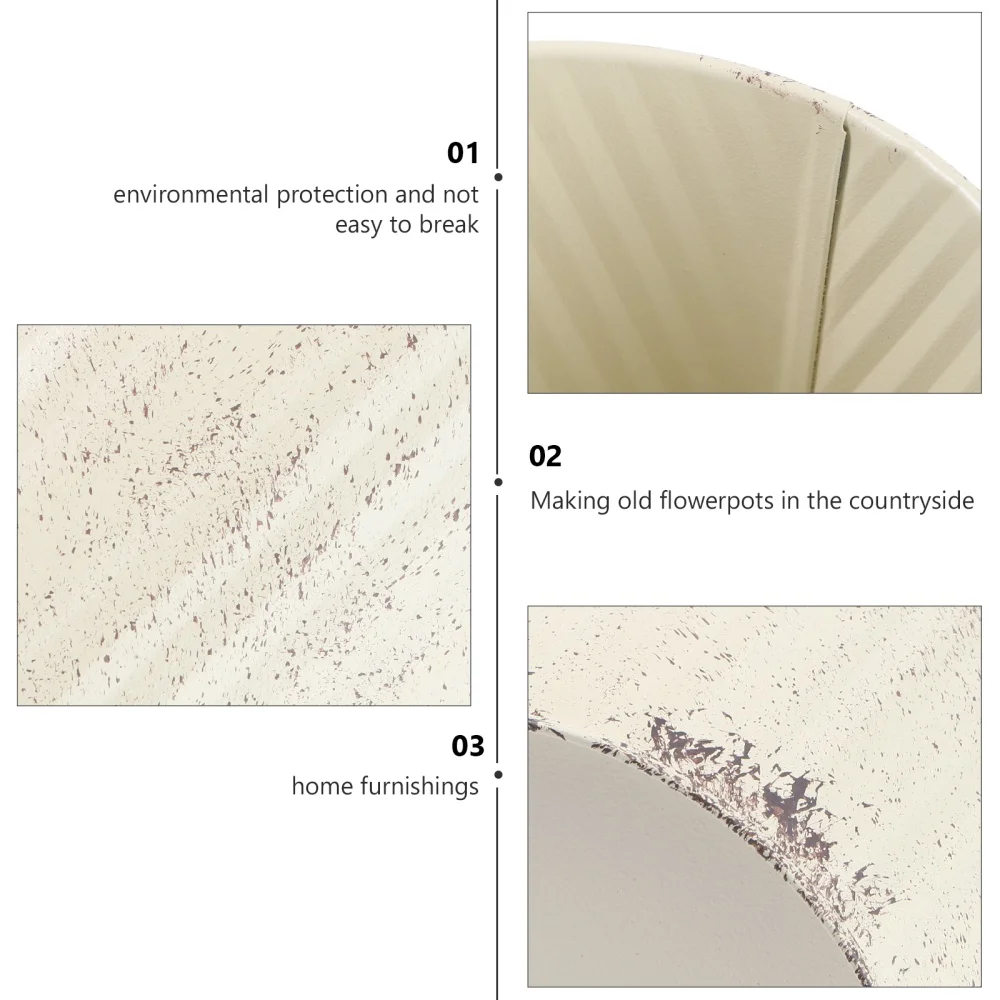 1 шт. Ретро пасторальный железный лист цветочный горшок цветочное ведро реквизит