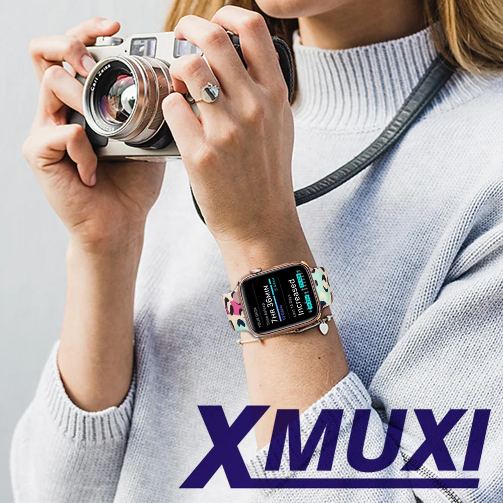 

Floral Band Compatible With Apple Watch Bands Series 6/5/4/3/SE Pattern Printed Sport Band For Iwatch Bands 38/40mm 42/44mm