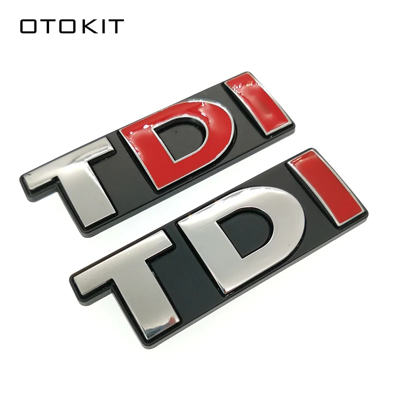 Автомобильный Стайлинг красный твердый логотип TDI передний гриль решетка значок