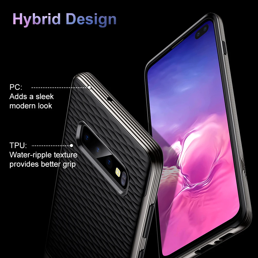 ESR чехол для samsung Galaxy S10 плюс Чехол TPU+ PC чехол тонкий гибридный дизайн воды-пульсации текстуры телефон бампер для samsung S10 плюс