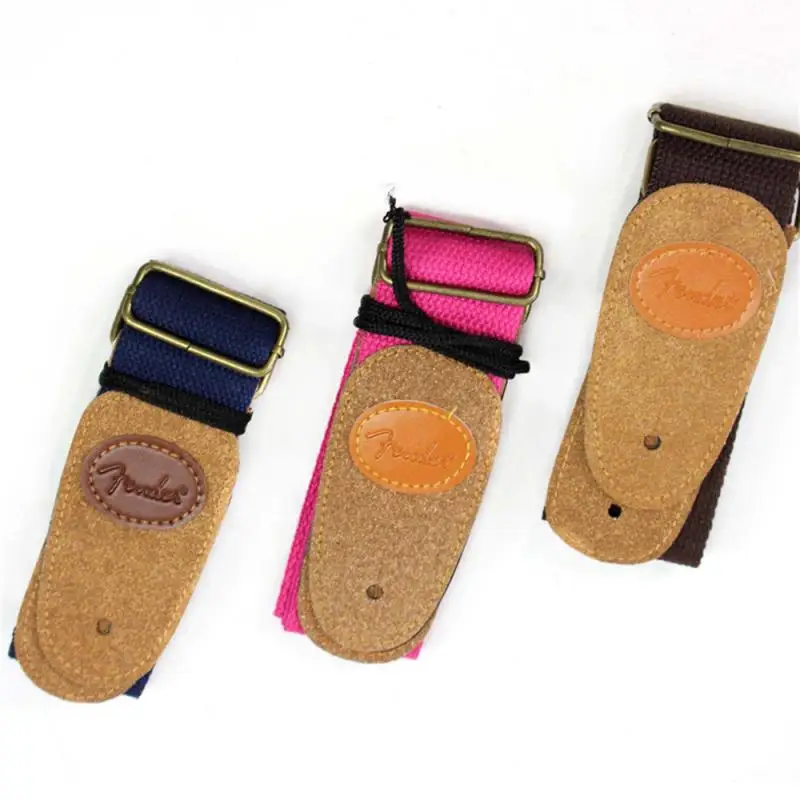 einstellbare gitarre schulter gurt gürtel woven baumwolle gitarre gurt mit leder enden für elektrische gitarre elektrische bass rhythmus gui