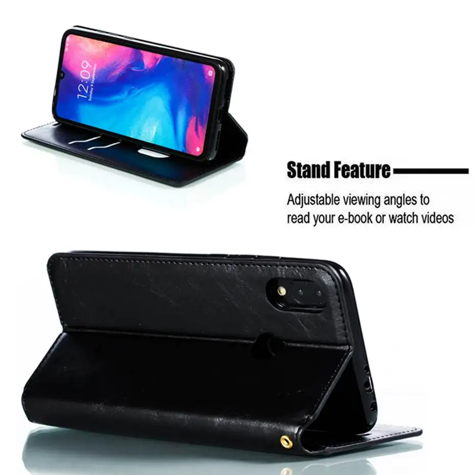 Из искусственной кожи флип чехол для телефона Xiaomi 9 SE Honor 8 lite Redmi Go K20 6 6A 7 7A