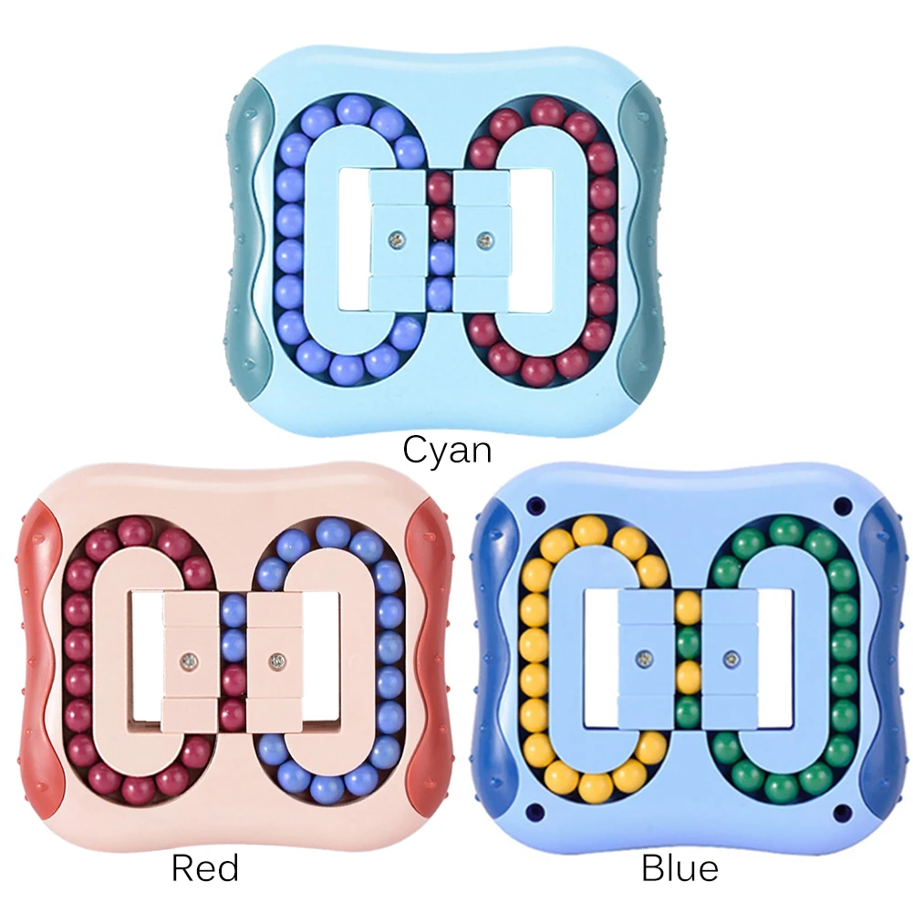 

Relieve Stress Rotating Magic Bean Intelligence Cube Creative Decompression Educational Learning Mini Puzzle Brain Toy