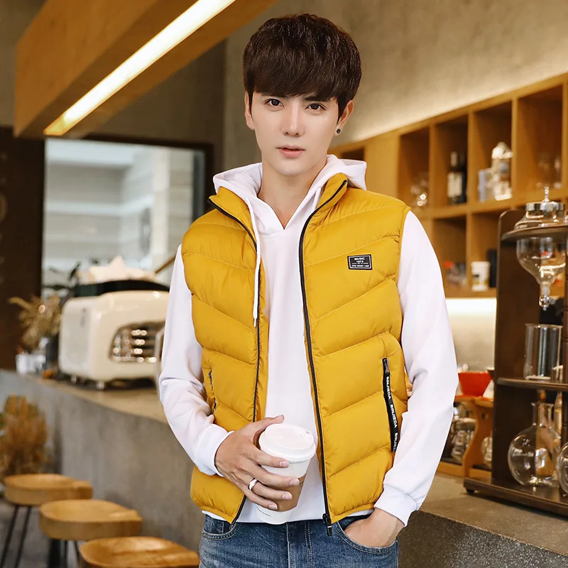 

E-BAIHUI Mens Waistcoat Vest 2020 Winter Hot Sale Casual Solid Men Sleeveless Jacket Quality Vest Windbreak M-4XL