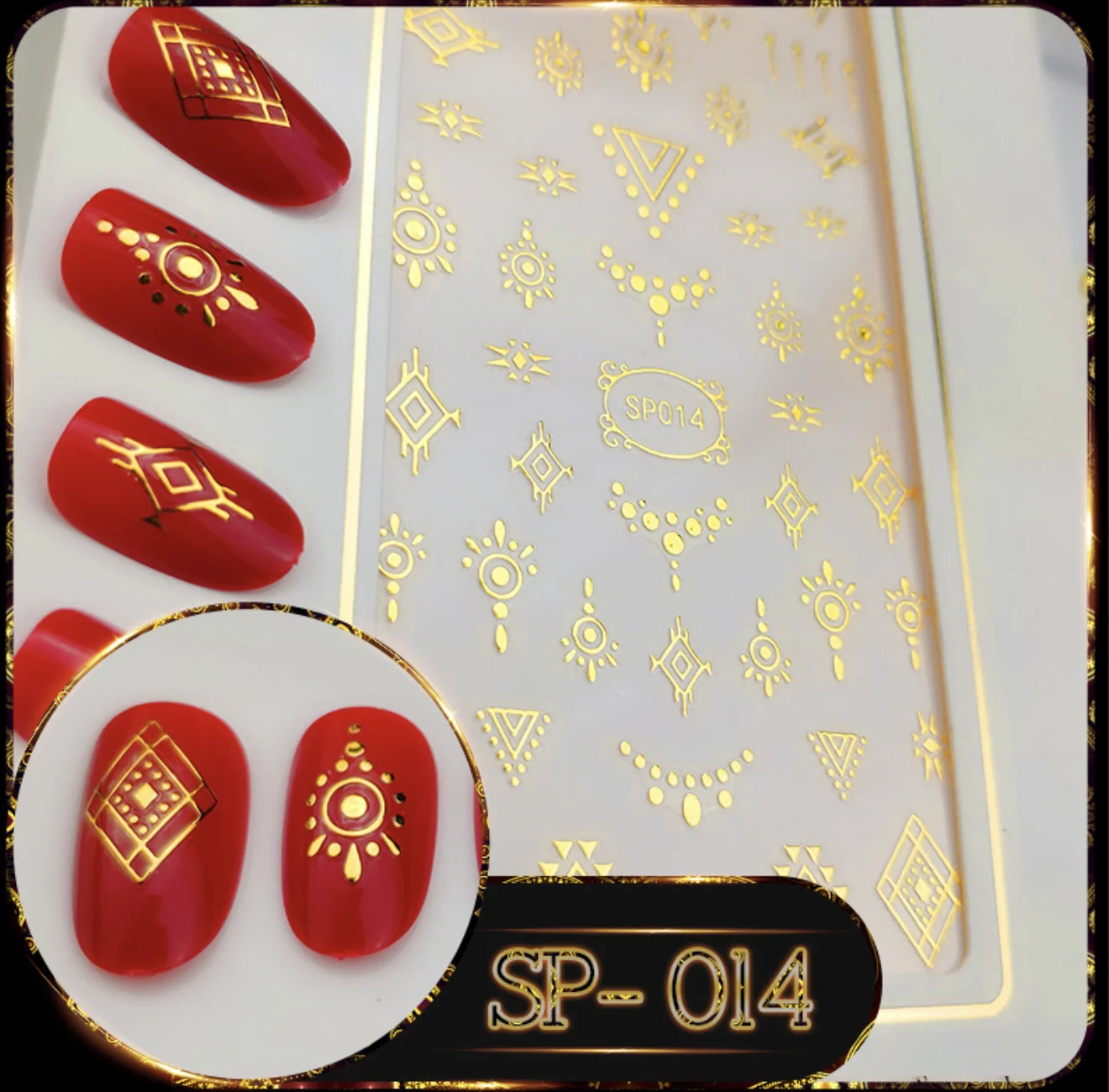 

1Pc 3D Laser Bronzing Nail Art Sticker Gold Silver Line Hollow Out Nail Foil Design Manicure Decal Wraps Decorations Accessories
