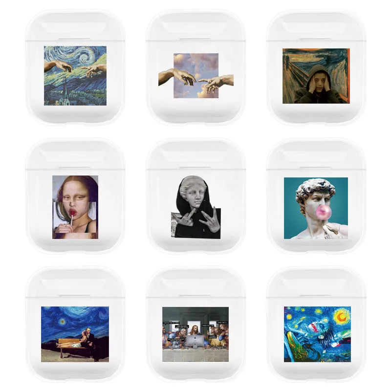 Чехол с забавным абстрактным рисунком для Apple Airpods Pro Роскошный прозрачный чехол