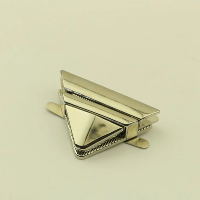 10 Pcs Fashion Metal Clasp Bag Accessories Turn Lock Triangle Twist Locks For DIY Handbag Shoulder Bag Purse Multiple Colour