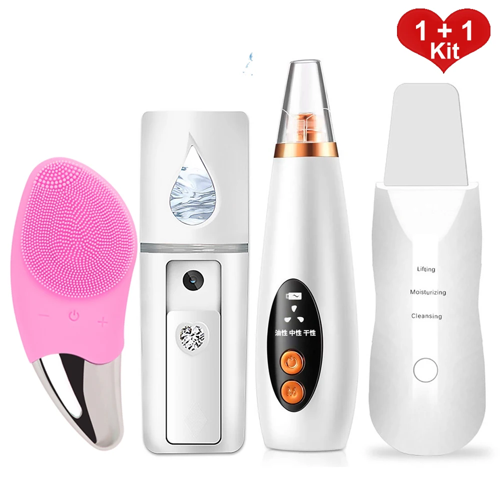 

Blackhead Remover Pore Vacuum Black Head Suction Extractor Skin Scrubber Face Steamer Nano Mist Sprayer Facial Cleaner Beauty
