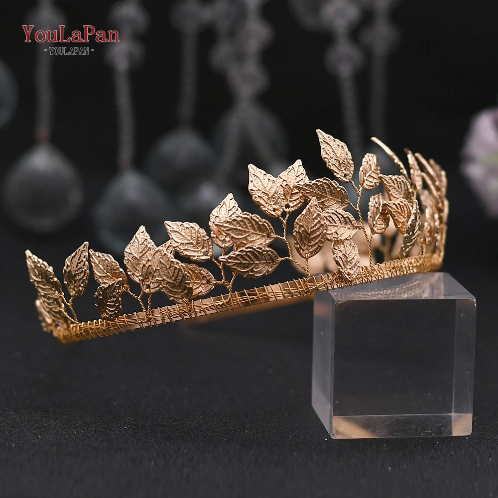 

YouLaPan HP174 Gold Leaf Hairbands Tiara Classic Bridal Headwear Handmade Hair Hoop for Women Girl Wedding Accessories Jewelry
