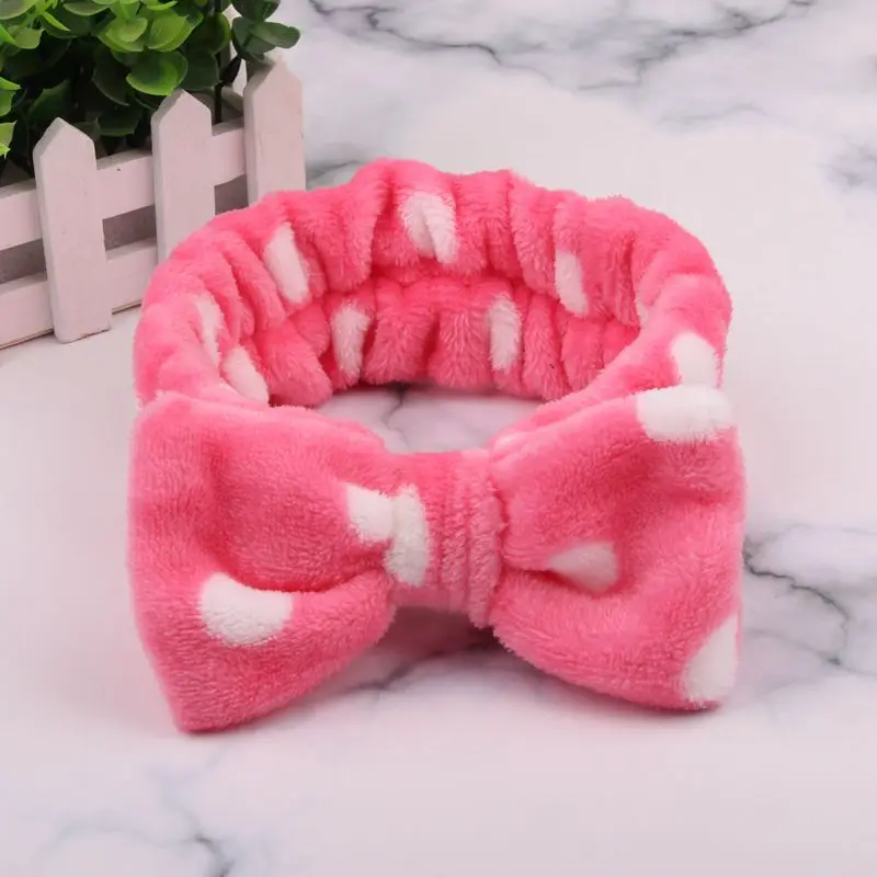 

1PC;Women;Dot Coral Fleece;Headband;Wash Face;Soft;Hair Holder;Elastic;Hairbands;Girls;Headwear;Hair Accessories; Stripe