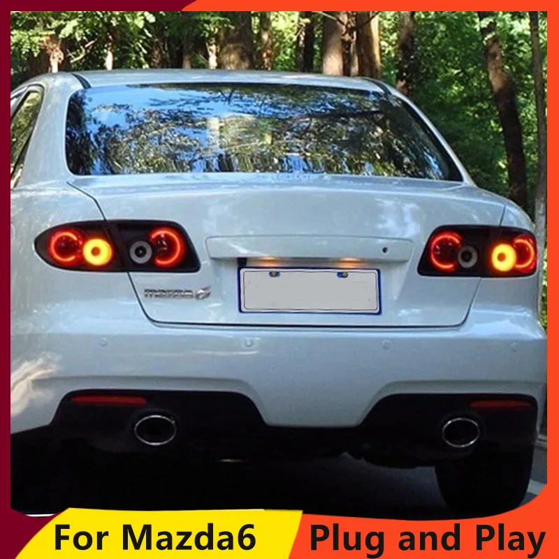 

KOWELL Car Styling for Mazda 6 LED Taillights 2005-2013 for Mazda6 Tail Light Rear Lamp DRL+Brake+Park+Signal