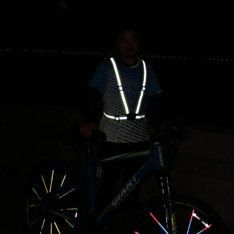 

Super-bright Adjustable Reflective Stripes Vests Safety High Visibility Reflective Vests Straps Night Running
