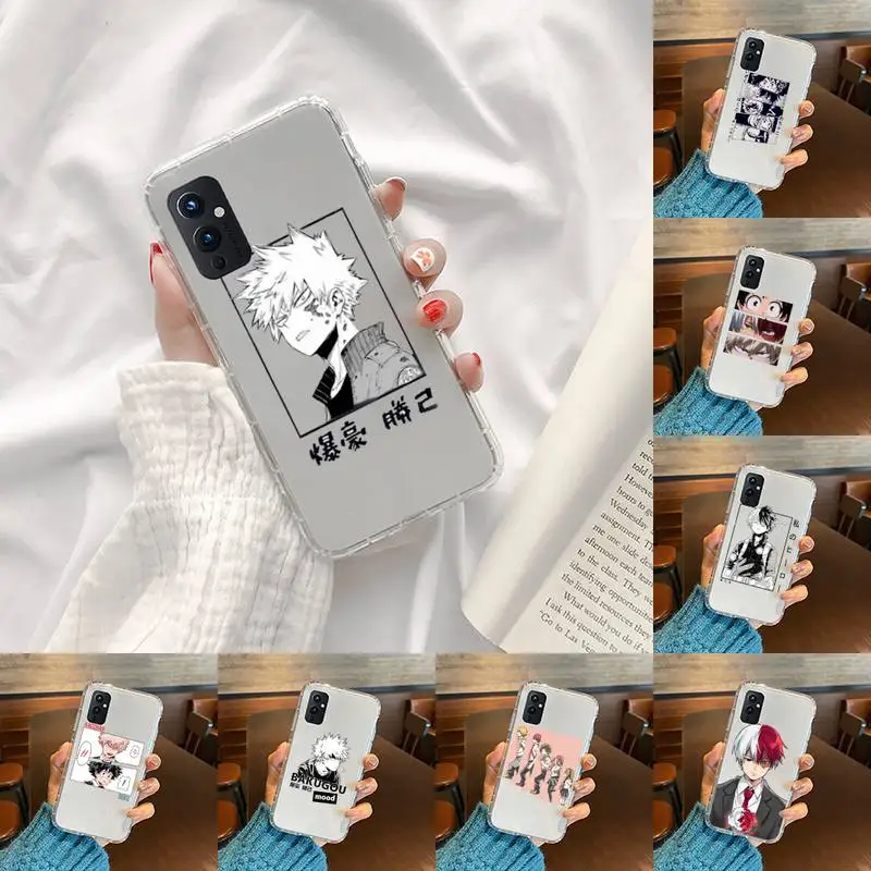 

My hero academia Phone Case Transparent For OnePlus 9 8 7 7t 8t Oppo find X3 X2 reno5 Vivo X60 X50 Pro MeiZu 17 16XS
