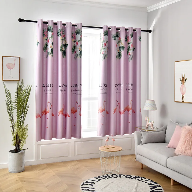 Мультяшные оконные шторы для девочек гостиной синие детей мальчиков спальни
