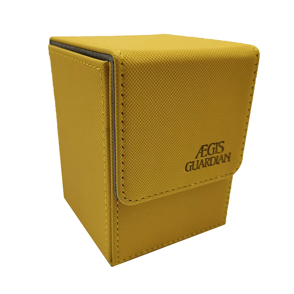 AEGIS GUARDIAN Top-Loading Card Case Deck Box Mtg Pokemon Yugioh TCG Binders: Yellow 100+