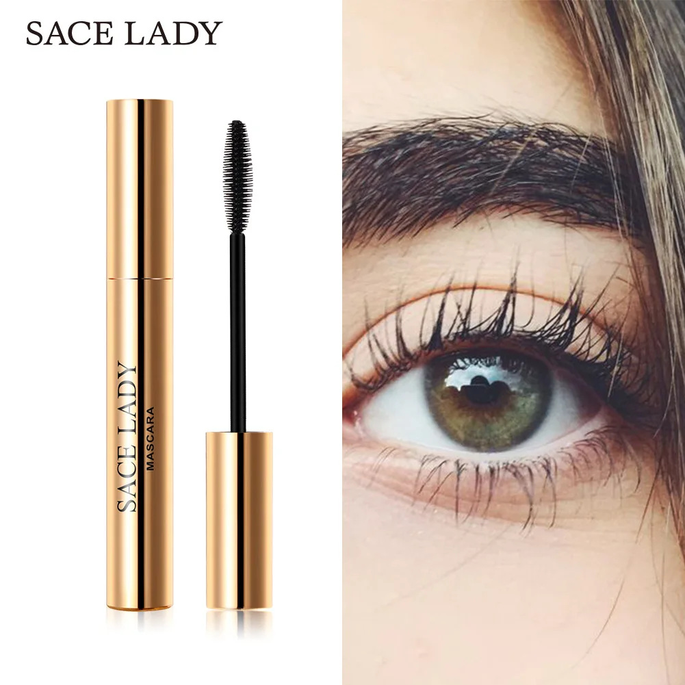 Популярная Золотая тушь SACE Lady с двойной кисточкой натуральная завивающая вода