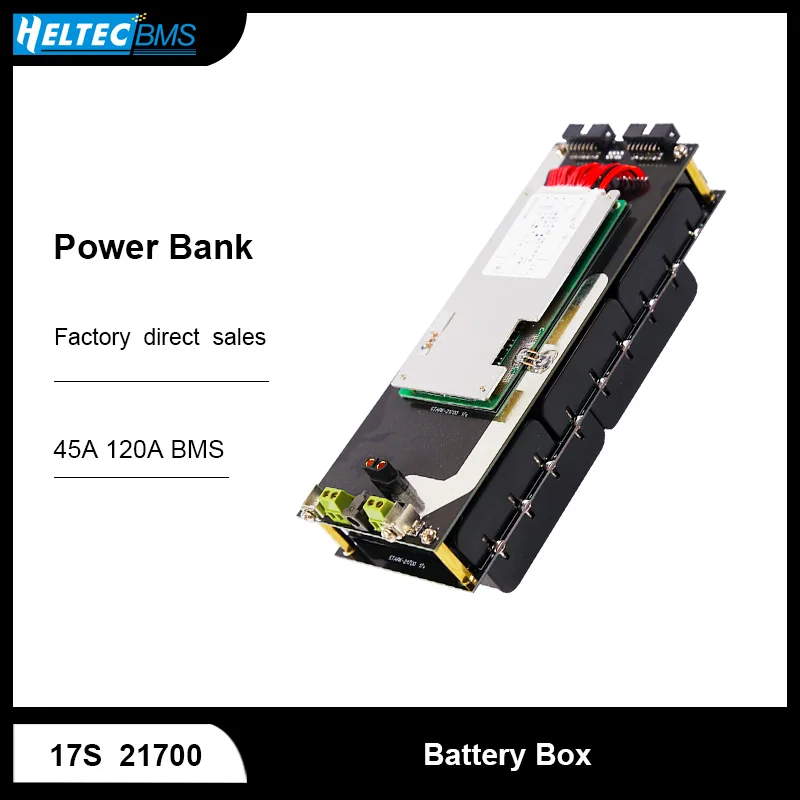 

17S 60V Power Wall 21700 Battery Pack /Li-ion Lithium 21700 Battery Holder With 17S 45A BMS For Ebike Battery 17S Battery Box