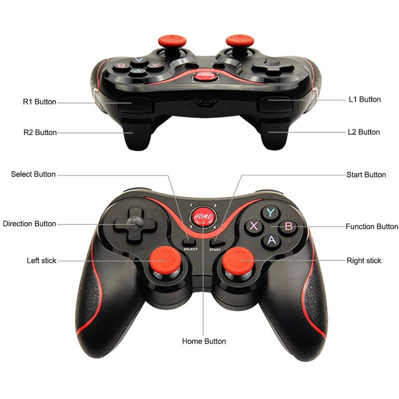 X3/T3 Wireless Gamepad Wireless Joystick Game Controller bluetooth BT3.0 Joystick For IOS Andriod Phone PC Tablet TV Box Holder images - 6