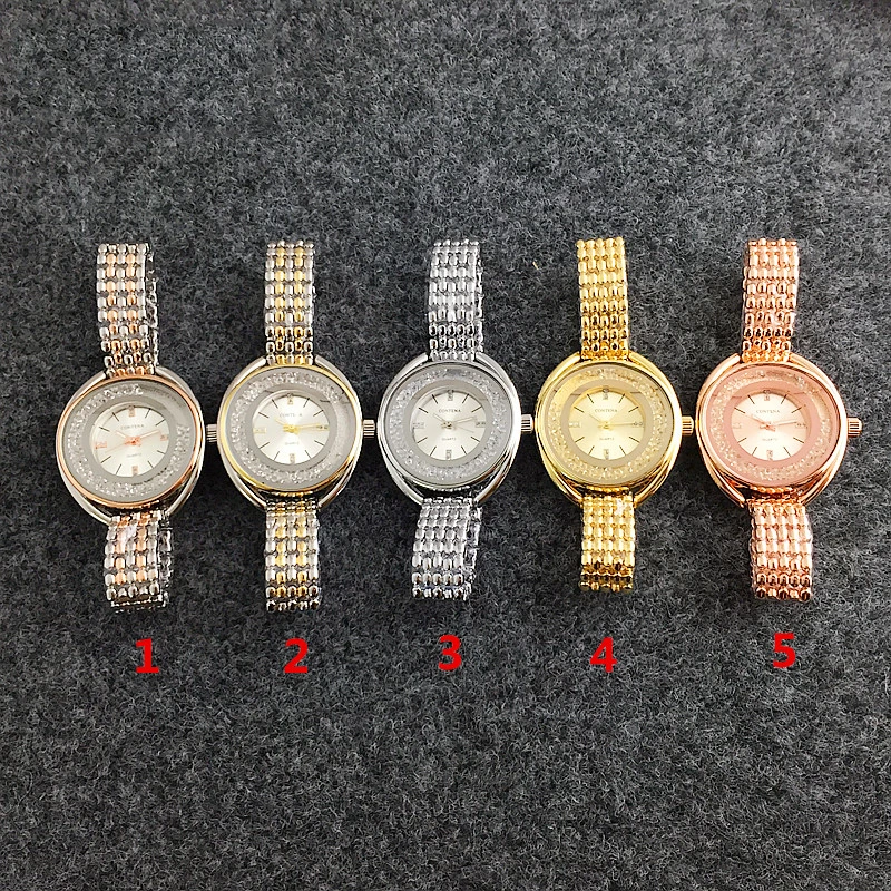 

2020 Top Brand CONTENA Women Watches Rose Gold Bracelet Watch Luxury Rhinestone Ladies Watch Relojes Para Mujer Horloges Vrouwen
