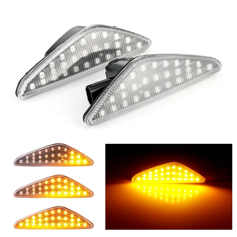 

2Pcs LED Dynamic Streamer Turn Signal Lights Car Side Marker Sequential Blinker Fender Light For BMW X5 E70 X6 E71 E72 X3 F25