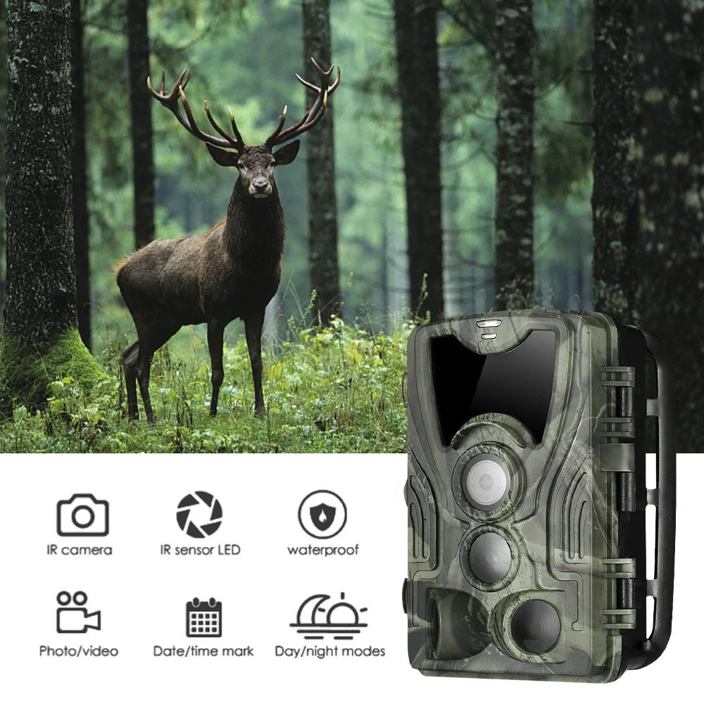 

Портативная мини-камера для охоты, Wi-Fi, Bluetooth, 4K, ночное видение, водонепроницаемая фотоловушка для природы