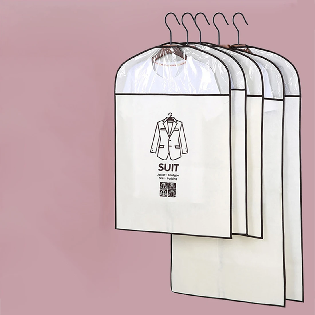 60*90 см прозрачный пылезащитный мешок для хранения одежды Организатор висячий