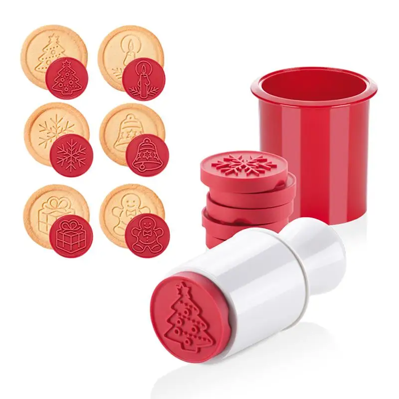 Новый креативный Рождественский набор штампов для печенья 6 рисунков мультяшная