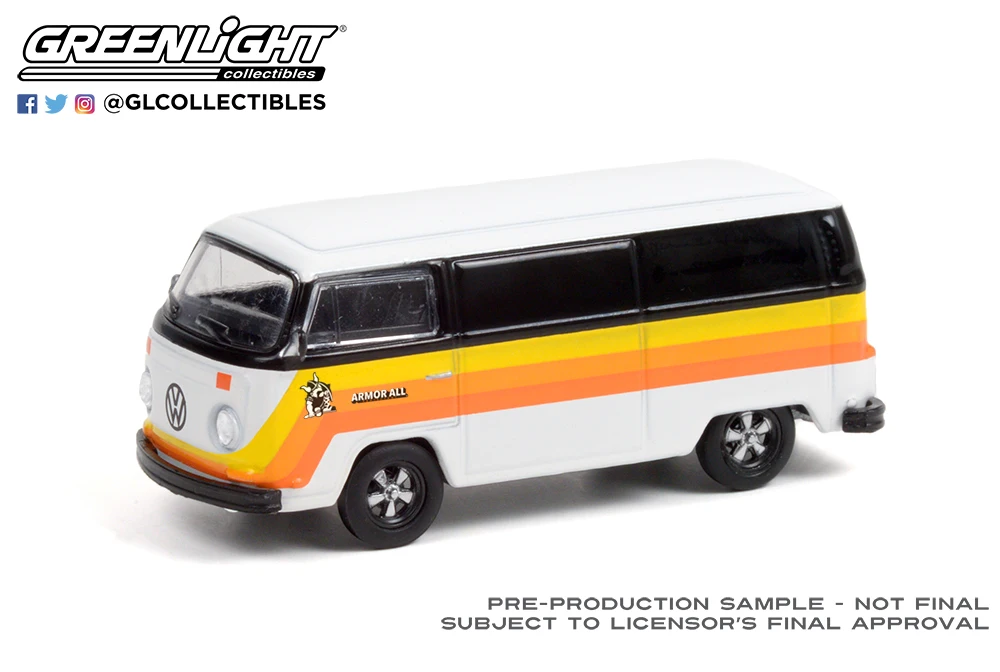 

Новинка, модель автомобиля GreenLight 1:64, 1976 Volks wagen, тип 2, литье под давлением