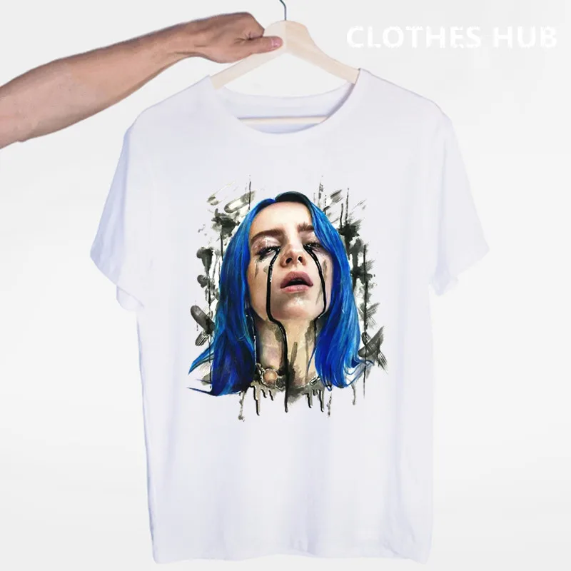 Billie Eilish футболка с круглым вырезом и короткими рукавами Летняя Повседневная модная футболка унисекс для мужчин и женщин
