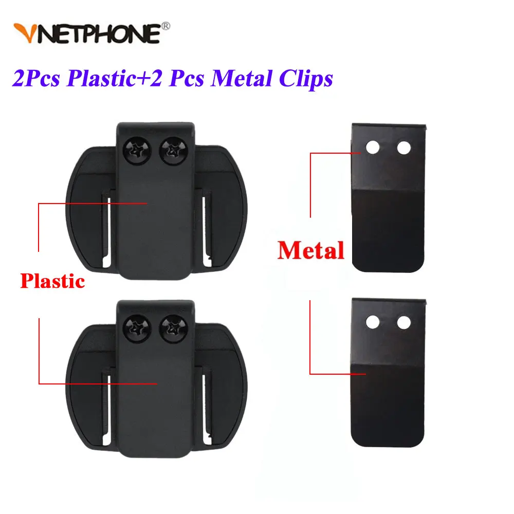 

V6 Clips Metal Bracket for Vnetphone V6 V4 Motorcycle BT Bluetooth Interphone Headset Helmet Intercom V6 Pro Accessories