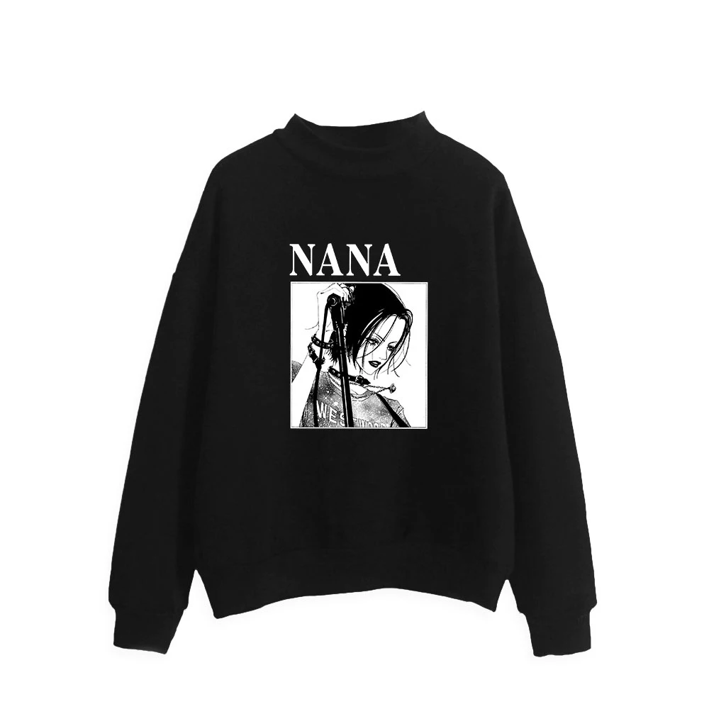 

Manga comics Tv NANA High Collar Sweatshirts Winter Stylish Long Sleeve Casual Male female Harajuku Coats Turtleneck