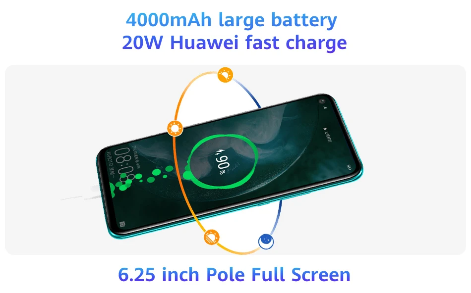 Huawei Nova 5Z 6GB 64GB мобильный телефон 6,26 дюймов Kirin 810 48MP тройной type-C мобильный телефон