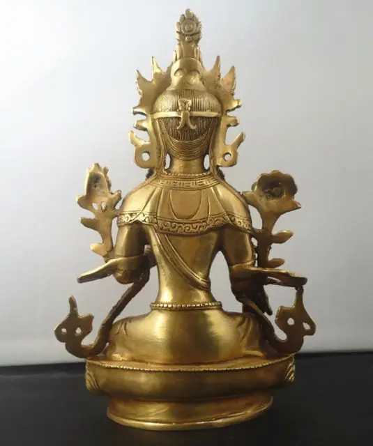 8 5 &quotтибетского буддизма Медь Зеленая Тара Бог GODNESS KWAN-YIN статуя Будды украшения