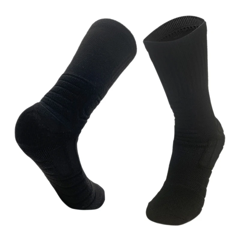 

Mid-thigh High Cotton Basketball Socks Adult Thickened Towel Bottom Sports Socks Non-slip Sports Running Cycling Socks Elite