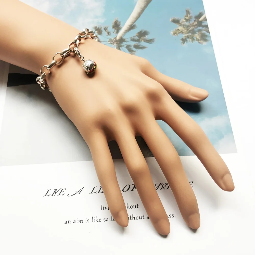 Подвеска с изображением чизбургера модные ювелирные изделия из стерлингового