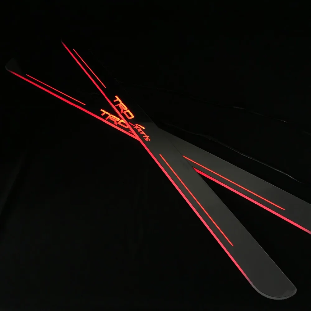 RQXR led движущиеся двери scuff для toyota tundra trd sport coupe динамический порог пластина плоский накладной поток/фиксированный свет, 2 шт