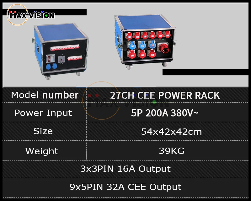 1 шт. 27CH CEE блок питания для сценический светильник и диско Dj, 3X3 Pin 16A и 5x5 Pin 32A