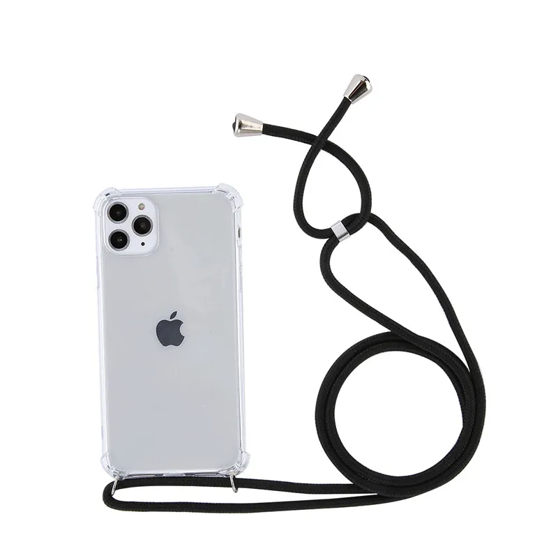 Moskado ремешок шнур цепь Прозрачный чехол для телефона для iPhone 11 Pro X XR XS Max 7 8 6 6s Plus 5 5S SE переноска ожерелье ремешок задняя крышка