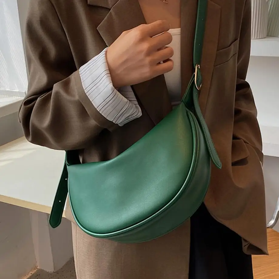 

Однотонная плиссированная сумка через плечо, новинка 2021, Высококачественная женская дизайнерская сумка из искусственной кожи, роскошная б...