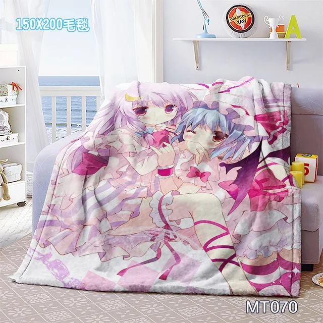 Touhou Проект Аниме заказное одеяло плюшевое бархатное теплое украшение кровать