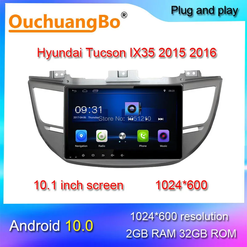 Ouchuangbo автомобиля Радио мультимедийный плеер для 10 1 дюймов Hyundai Tucson IX35 2015 2016 с Android