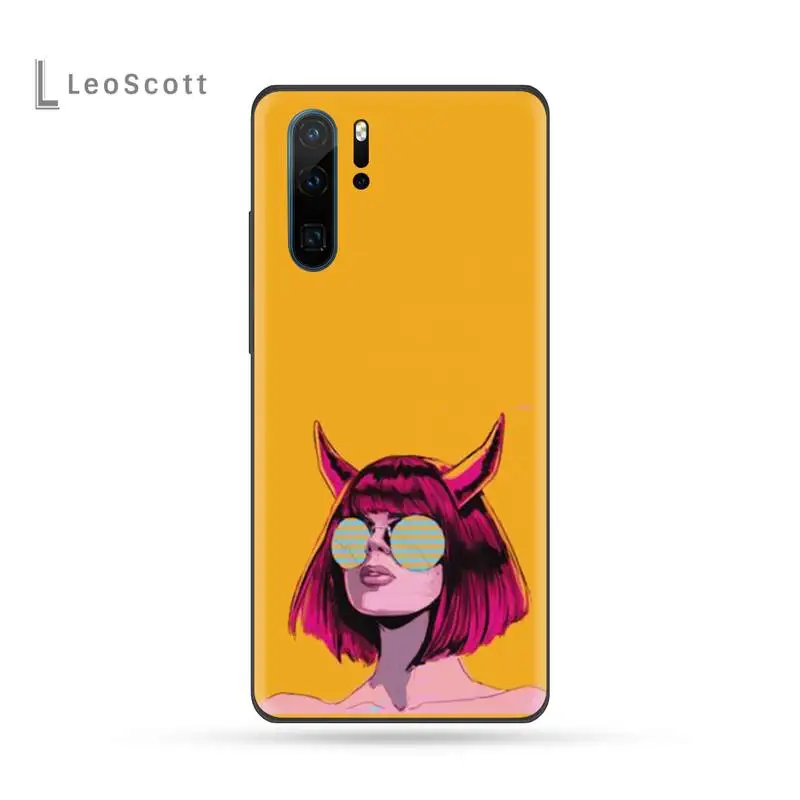 

Sexy girl evil cool cartoon Phone Case For Huawei P9 P10 P20 P30 Pro Lite smart Mate 10 Lite 20 Y5 Y6 Y7 2018 2019