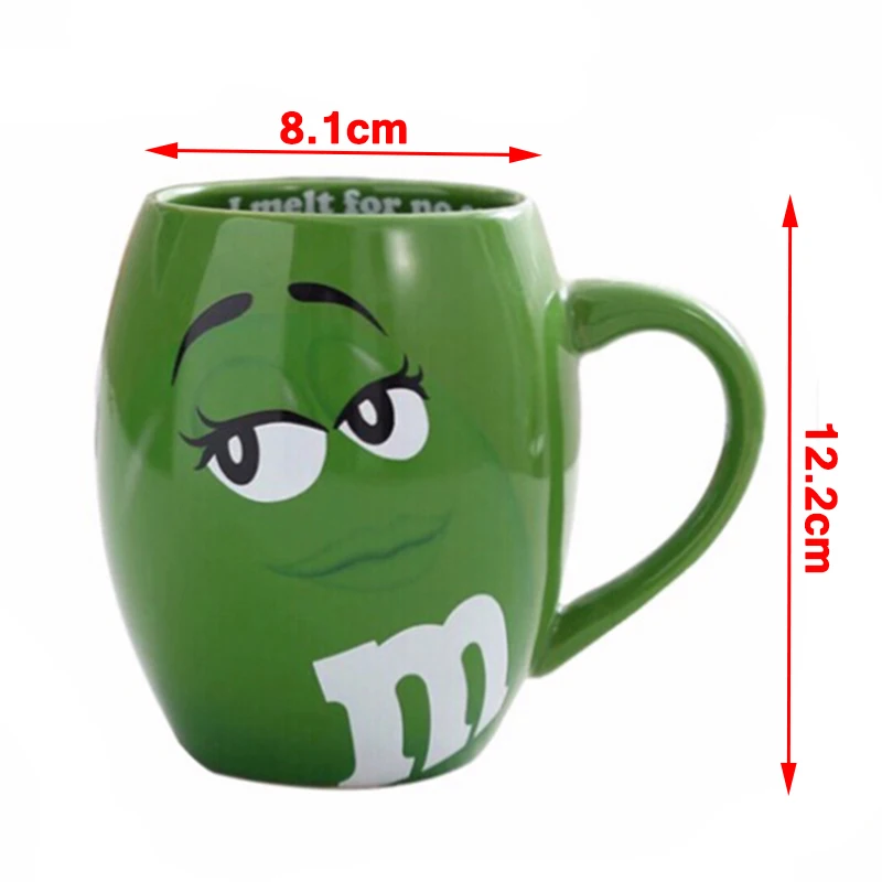 New Office 600ml M&ampM Bean Large Capacity Breakfast Milk Coffee Mug Cup/The best cute creative gift for your partner and family | Дом и сад