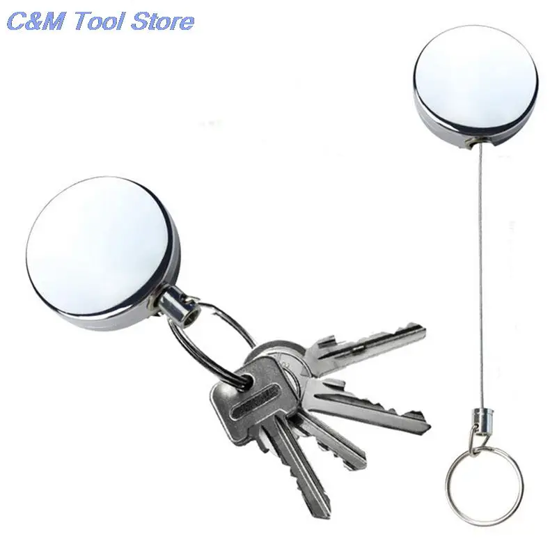 2020 New Retractable Pull Auto Key Ring ID Badge Lanyard Name Tag Card Holder Recoil Reel Belt Clip Metal Housing Covers |