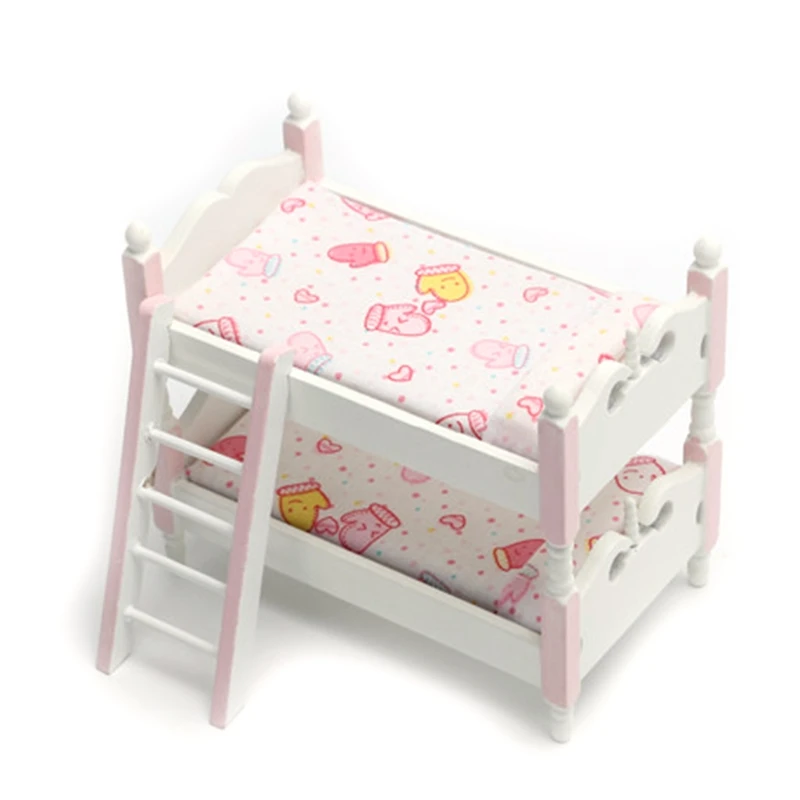 1:12 миниатюрная мебель для кукольного домика детской спальни двухъярусная
