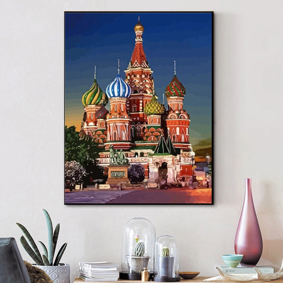 AZQSD взрослая картина маслом по номерам СПб Сделай Сам раскрашенный вручную