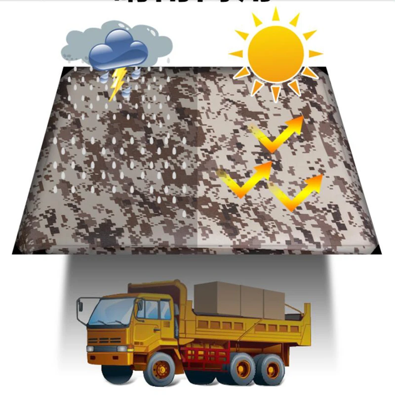 Толстый Камуфляжный песочный брезент толщиной 0 35 мм Непромокаемая ткань уличная