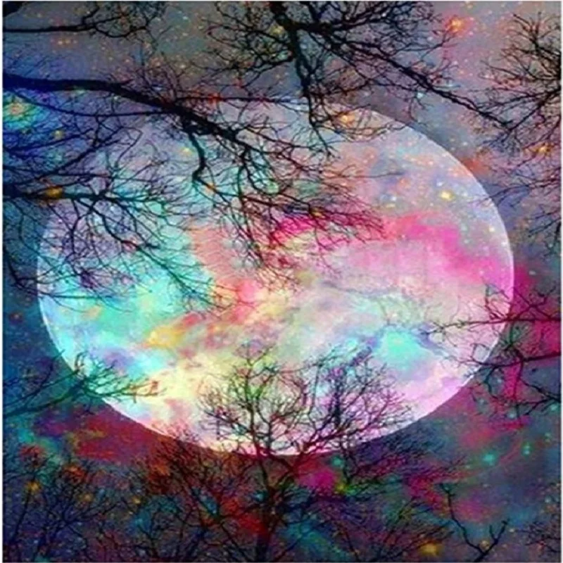 

Oil Picture By Number Moon Painting With Frame For Number Coloring For Adults Drawing DIY Craft Kits Drawing Home Decoration Art
